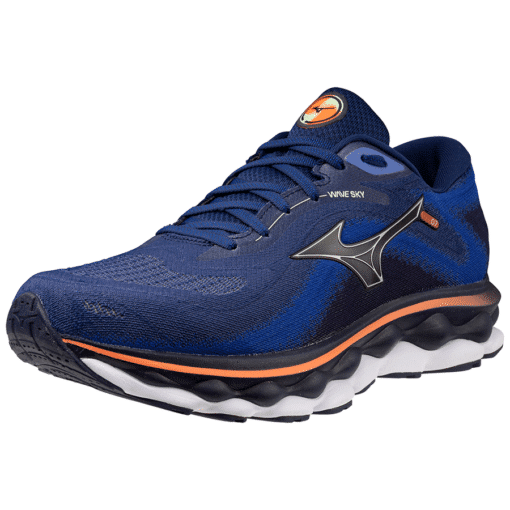 Mizuno Wave Sky 7 - Heren - Donkerblauw - Oranje - Zwart - Afbeelding 9